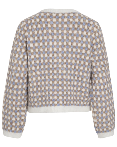 Villa - VIAldis Strik Cardigan - Cloud Dancer/ Nuthatch